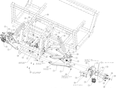 Axle-Front Diagram and Parts List for WTCAB747EFI (37AM48FM010)(2016) Cub Cadet Lawn Tractor Accessories